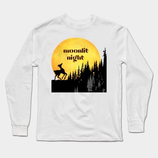 moon shadow,moonlit night Long Sleeve T-Shirt